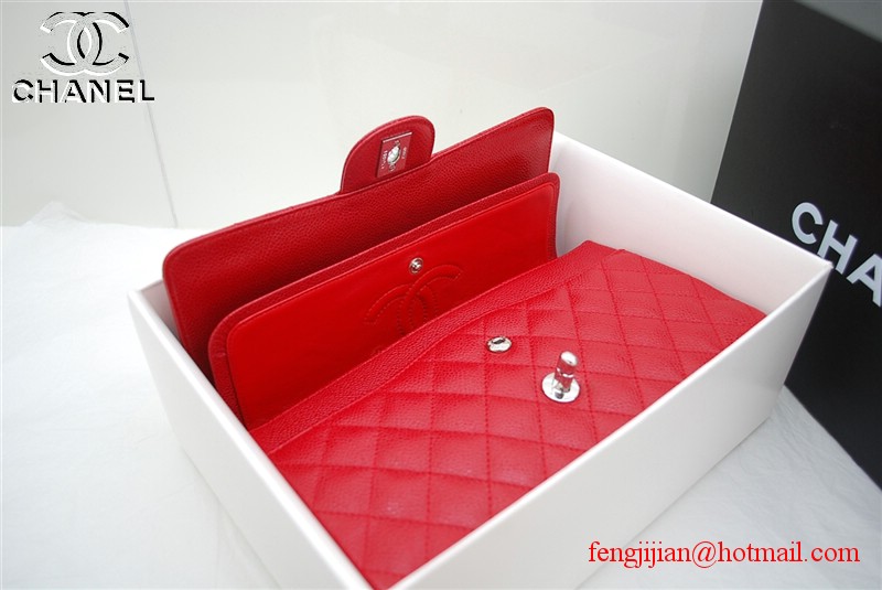 Chanel 2.55 Double Flap Silver Hardware A1112 Red Chanel 2.55 Double Flap Silver Hardware A1112 Red