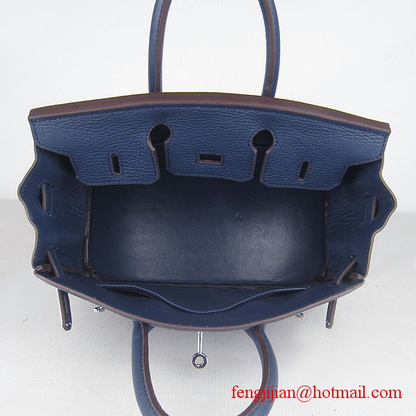 Hermes Birkin 25cm Togo Leather Handbag 6068 Dark Blue Silver Palladium hardware Hermes Birkin 25cm Togo Leather Handbag 6068 Dark Blue Silver Palladium hardware