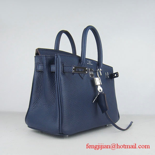 Hermes Birkin 25cm Togo Leather Handbag 6068 Dark Blue Silver Palladium hardware Hermes Birkin 25cm Togo Leather Handbag 6068 Dark Blue Silver Palladium hardware