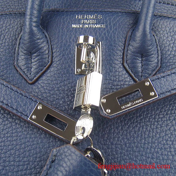 Hermes Birkin 25cm Togo Leather Handbag 6068 Dark Blue Silver Palladium hardware Hermes Birkin 25cm Togo Leather Handbag 6068 Dark Blue Silver Palladium hardware