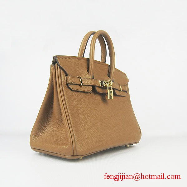 Hermes Birkin 25cm Embossed Leather Handbag 6068 Light Coffee Gold Palladium hardware Hermes Birkin 25cm Embossed Leather Handbag 6068 Light Coffee Gold Palladium hardware