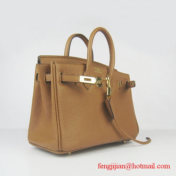 Hermes Birkin 25cm Embossed Leather Handbag 6068 Light Coffee Gold Palladium hardware Hermes Birkin 25cm Embossed Leather Handbag 6068 Light Coffee Gold Palladium hardware