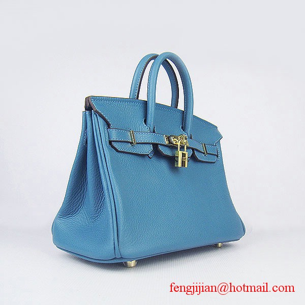 Hermes Birkin 25cm Togo Leather Bag 6068 Blue Gold Palladium hardware Hermes Birkin 25cm Togo Leather Bag 6068 Blue Gold Palladium hardware