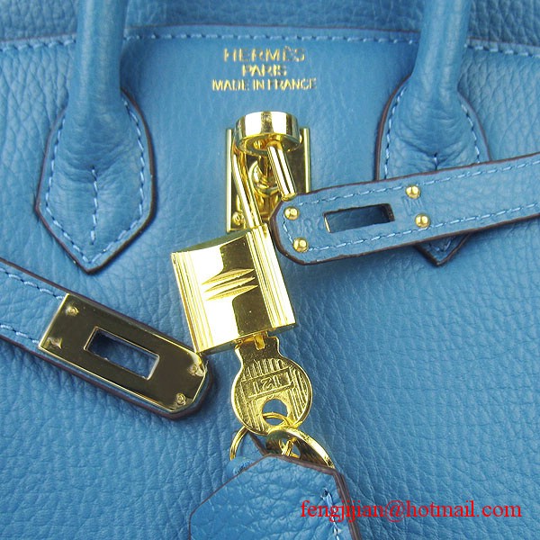 Hermes Birkin 25cm Togo Leather Bag 6068 Blue Gold Palladium hardware Hermes Birkin 25cm Togo Leather Bag 6068 Blue Gold Palladium hardware