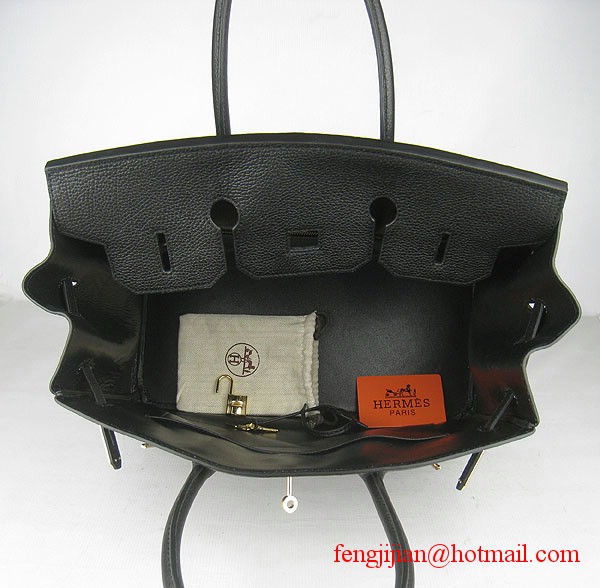 Hermes Birkin 35cm Tendon Veins Leather Bag Black Gold Hardware Hermes Birkin 35cm Tendon Veins Leather Bag Black Gold Hardware