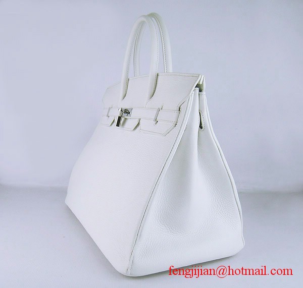 Hermes Birkin 40cm Togo Bag 6099 Light White silver padlock Hermes Birkin 40cm Togo Bag 6099 Light White silver padlock