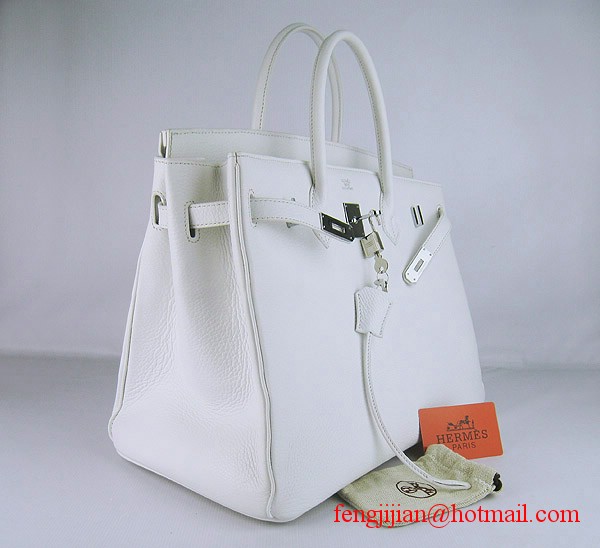Hermes Birkin 40cm Togo Bag 6099 Light White silver padlock Hermes Birkin 40cm Togo Bag 6099 Light White silver padlock