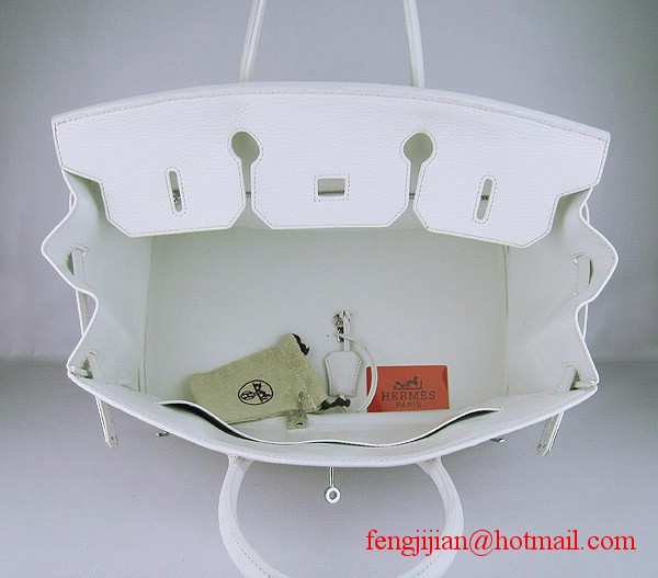 Hermes Birkin 40cm Togo Bag 6099 Light White silver padlock Hermes Birkin 40cm Togo Bag 6099 Light White silver padlock