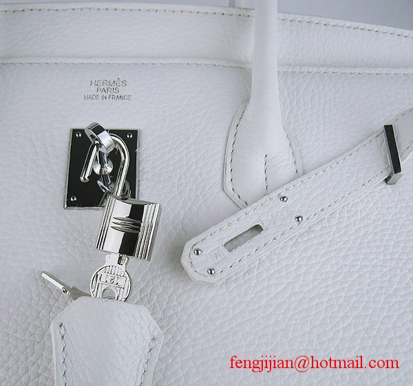 Hermes Birkin 40cm Togo Bag 6099 Light White silver padlock Hermes Birkin 40cm Togo Bag 6099 Light White silver padlock