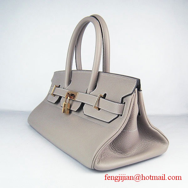 Hermes Birkin 42cm Togo Leather Bag 6109 Grey gold padlock Hermes Birkin 42cm Togo Leather Bag 6109 Grey gold padlock