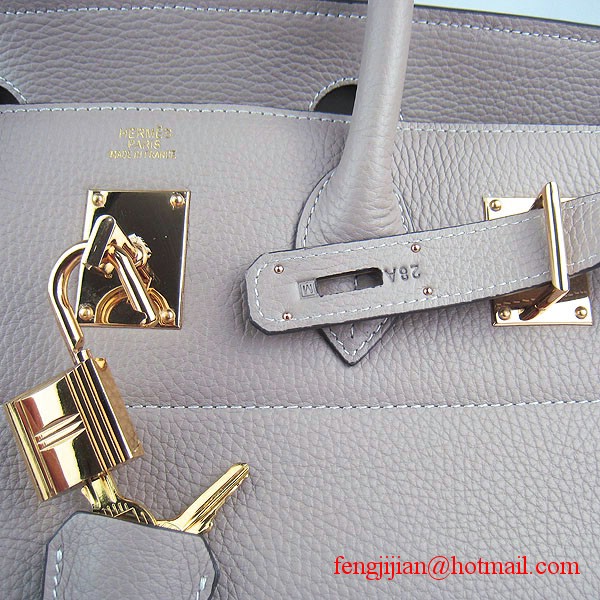 Hermes Birkin 42cm Togo Leather Bag 6109 Grey gold padlock Hermes Birkin 42cm Togo Leather Bag 6109 Grey gold padlock