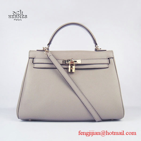 Hermes Kelly 32cm Togo Leather Bag Grey 6108 Hermes Kelly 32cm Togo Leather Bag Grey 6108