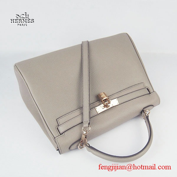 Hermes Kelly 32cm Togo Leather Bag Grey 6108 Hermes Kelly 32cm Togo Leather Bag Grey 6108