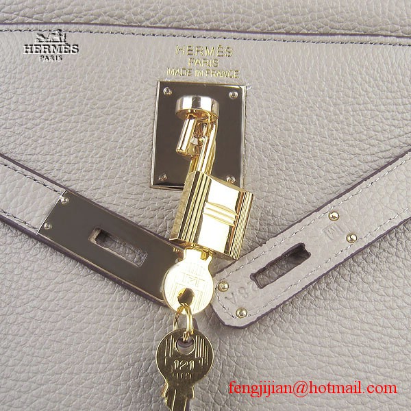 Hermes Kelly 32cm Togo Leather Bag Grey 6108 Hermes Kelly 32cm Togo Leather Bag Grey 6108