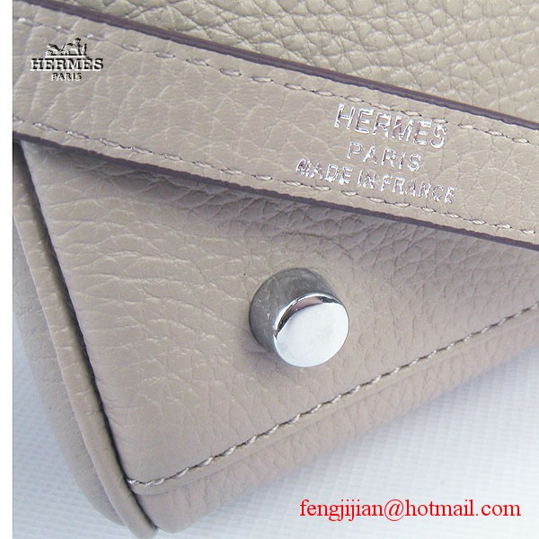 Hermes Kelly 32cm Togo Leather Bag Grey 6108 Hermes Kelly 32cm Togo Leather Bag Grey 6108