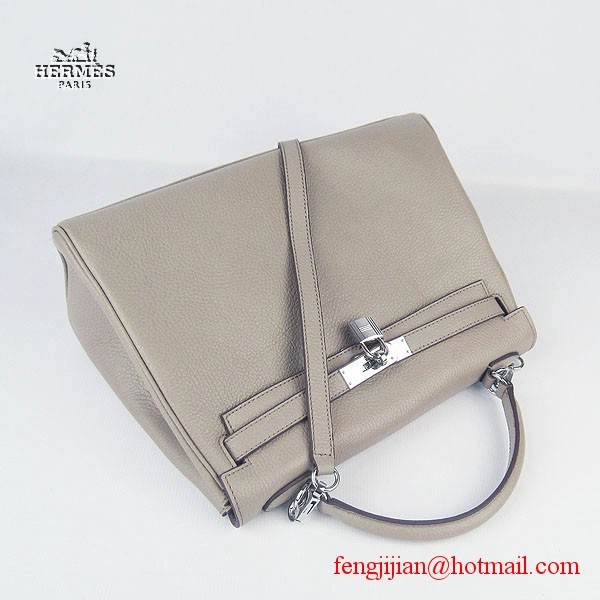 Hermes Kelly 32cm Togo Leather Bag Grey 6108 Hermes Kelly 32cm Togo Leather Bag Grey 6108