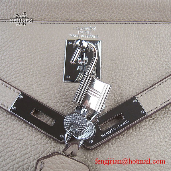 Hermes Kelly 32cm Togo Leather Bag Grey 6108 Hermes Kelly 32cm Togo Leather Bag Grey 6108