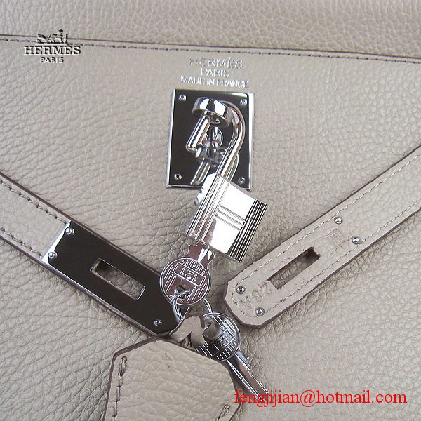 Hermes Kelly 32cm Togo Leather Bag Grey 6108 Hermes Kelly 32cm Togo Leather Bag Grey 6108