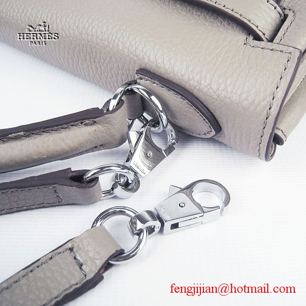 Hermes Kelly 32cm Togo Leather Bag Grey 6108 Hermes Kelly 32cm Togo Leather Bag Grey 6108