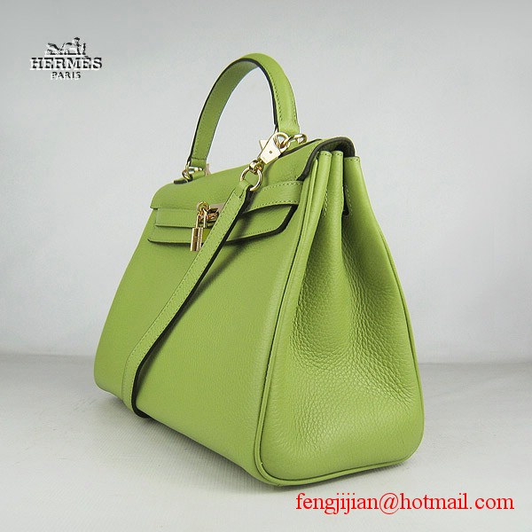 Hermes Kelly 32cm Togo Leather Bag Green 6108 Gold Hardware Hermes Kelly 32cm Togo Leather Bag Green 6108 Gold Hardware