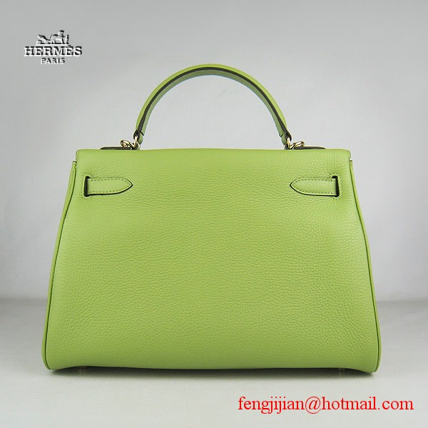 Hermes Kelly 32cm Togo Leather Bag Green 6108 Gold Hardware Hermes Kelly 32cm Togo Leather Bag Green 6108 Gold Hardware