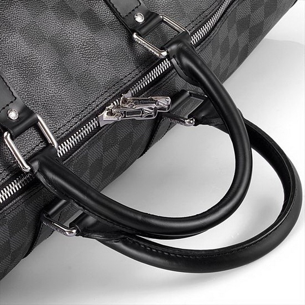 Louis Vuitton Damier Graphite Canvas Keepall 55 with Shoulder Strap N41413 Louis Vuitton Damier Graphite Canvas Keepall 55 with Shoulder Strap N41413