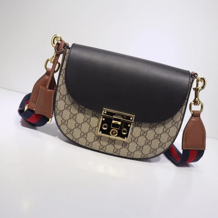 Replica GUCCI Supreme Monogram Web Medium Padlock Messenger Shoulder Bag 2 Replica GUCCI Supreme Monogram Web Medium Padlock Messenger Shoulder Bag - high-end fake designer purse