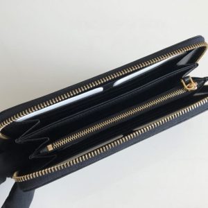 Replica Prada Saffiano Long Zipper Wallet Black 4 Replica Prada Saffiano Long Zipper Wallet Black - 1:1 designer replica handbag