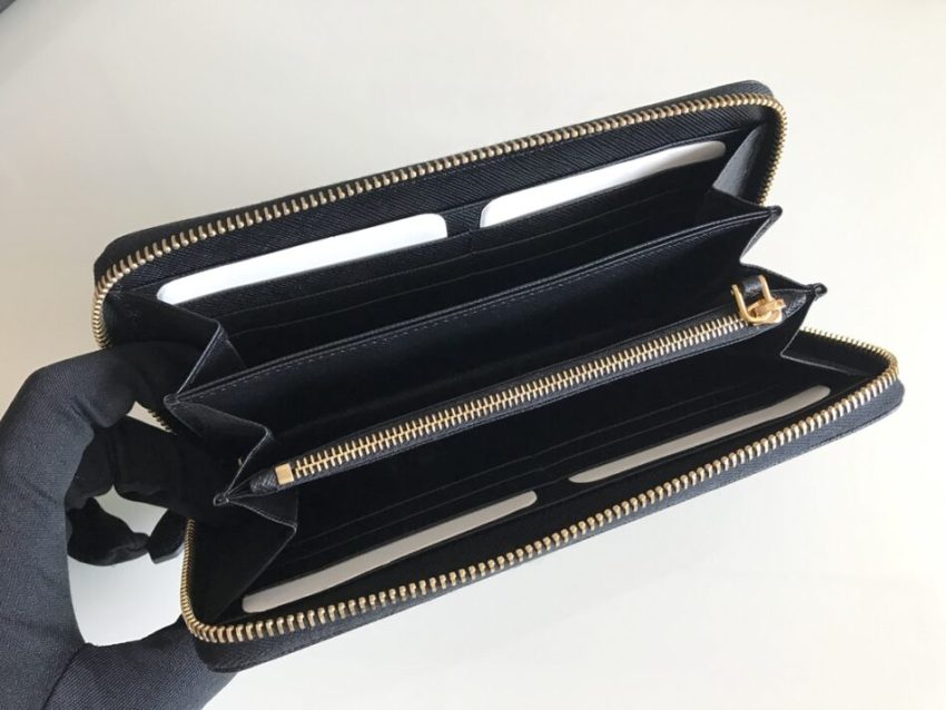 Replica Prada Saffiano Long Zipper Wallet Black 2 Replica Prada Saffiano Long Zipper Wallet Black - top-tier luxury replica shoulder bag