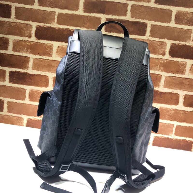 Replica Gucci Large Web Backpack Black - high-end fake designer purse