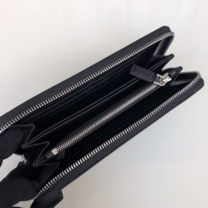 Replica Prada Saffiano Long Wallet Black Silver 5 Replica Prada Saffiano Long Wallet Black Silver - top-rated replica designer bag