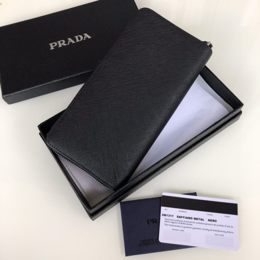 Replica Prada Saffiano Long Wallet Black Silver 6 Replica Prada Saffiano Long Wallet Black Silver - ultra-realistic fake designer tote