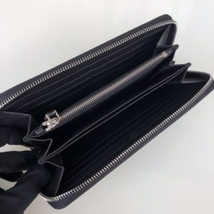 Replica Prada Saffiano Long Wallet Black Silver 7 Replica Prada Saffiano Long Wallet Black Silver - high-quality designer bag clone