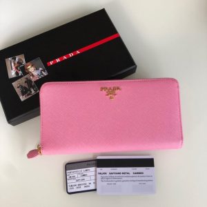Replica Prada Saffiano Long Zipper Wallet Pink 1 Replica Prada Saffiano Long Zipper Wallet Pink - best-selling designer handbag dupe