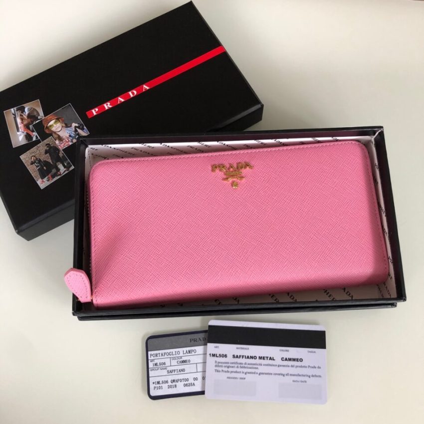 Replica Prada Saffiano Long Zipper Wallet Pink 7 Replica Prada Saffiano Long Zipper Wallet Pink - near-authentic luxury replica handbag
