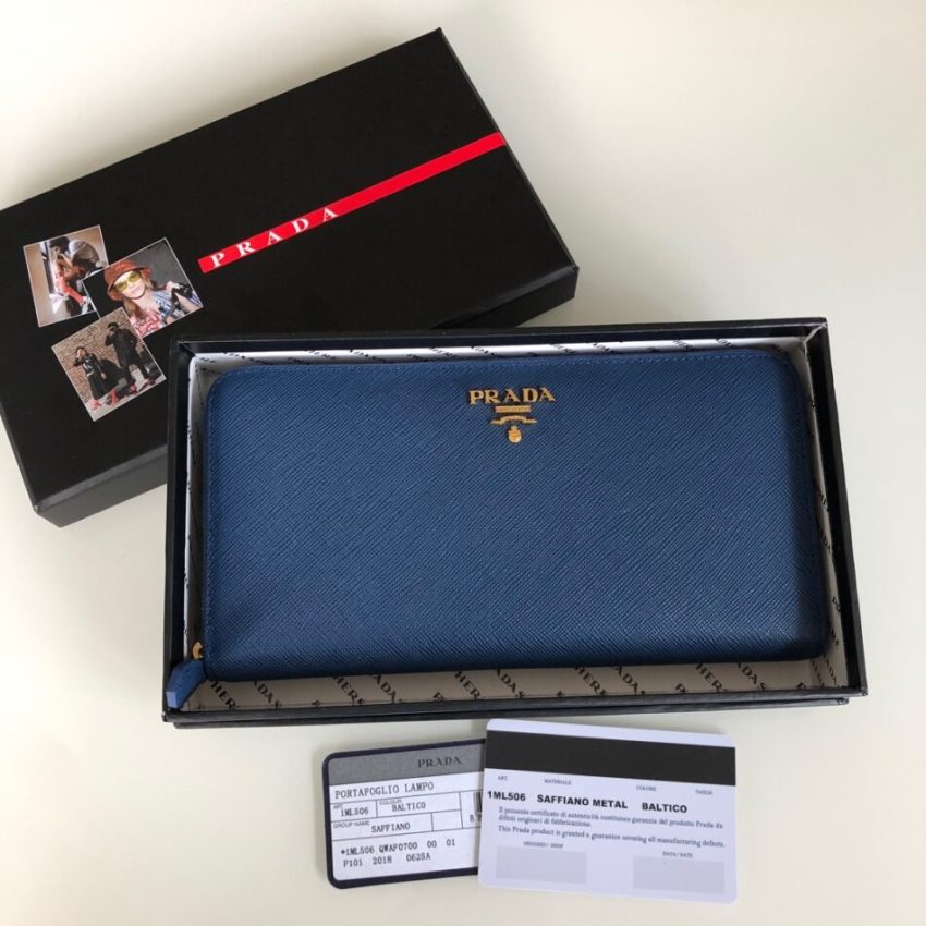Replica Prada Saffiano Long Zipper Wallet Blue 2 Replica Prada Saffiano Long Zipper Wallet Blue - top-tier luxury replica shoulder bag