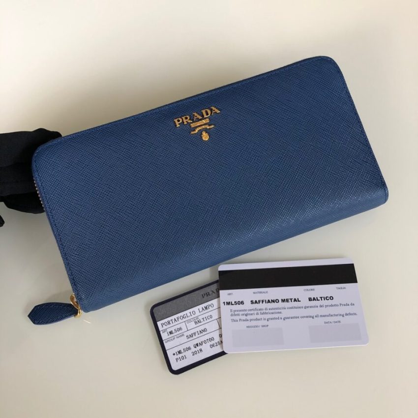 Replica Prada Saffiano Long Zipper Wallet Blue 6 Replica Prada Saffiano Long Zipper Wallet Blue - premium-grade designer purse dupe