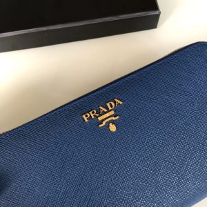 Replica Prada Saffiano Long Zipper Wallet Blue 7 Replica Prada Saffiano Long Zipper Wallet Blue - near-authentic luxury replica handbag