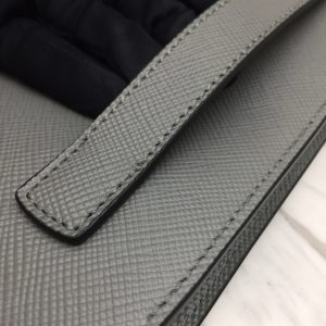 Replica Prada Saffiano New Pouch Grey - top-tier luxury replica shoulder bag