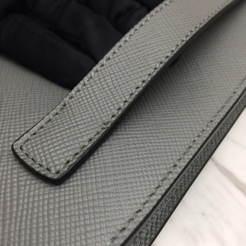 Replica Prada Saffiano New Pouch Grey - top-tier luxury replica shoulder bag
