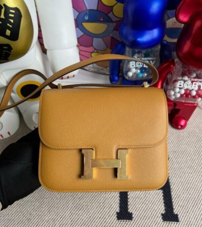 Replica Hermes Constance 18cm Brown - near-authentic luxury replica handbag