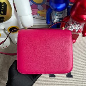 Replica Hermes Constance 18cm Bright Rose - high-end fake designer purse