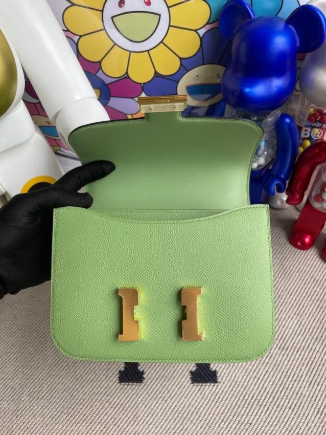 Replica Hermes Constance 18cm Light Green 2 Replica Hermes Constance 18cm Light Green - high-quality designer bag clone