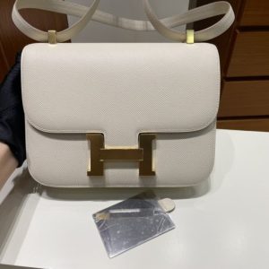 Replica Hermes Constance 24cm Creamy White 1 Replica Hermes Constance 24cm Creamy White - near-authentic luxury replica handbag
