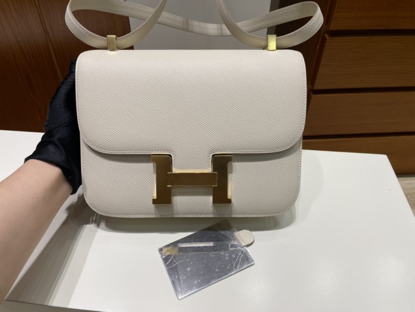 Replica Hermes Constance 24cm Creamy White 1 Replica Hermes Constance 24cm Creamy White - near-authentic luxury replica handbag