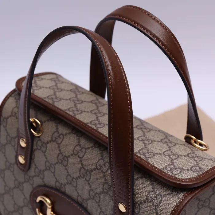 Replica GUCCI HORSEBIT 1955 MINI CANVAS TOTE IN NEUTRALS - top-tier luxury replica shoulder bag