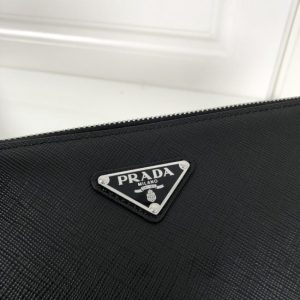 Replica Prada Saffiano Pouch Silver 4 Replica Prada Saffiano Pouch Silver - premium-grade designer purse dupe