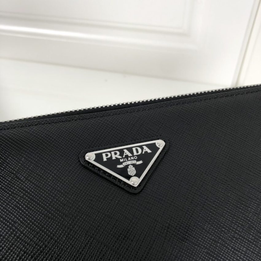 Replica Prada Saffiano Pouch Silver 4 Replica Prada Saffiano Pouch Silver - premium-grade designer purse dupe