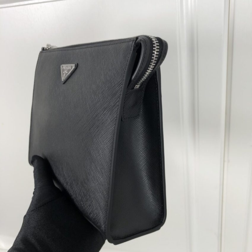 Replica Prada Saffiano Pouch Silver 7 Replica Prada Saffiano Pouch Silver - near-authentic luxury replica handbag