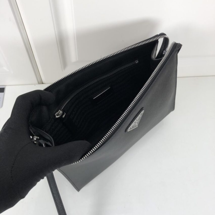 Replica Prada Saffiano Pouch Silver 8 Replica Prada Saffiano Pouch Silver - top-tier luxury replica shoulder bag